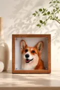 8 × 8 in (20 × 20 cm) Custom Pet Portrait | Best Seller